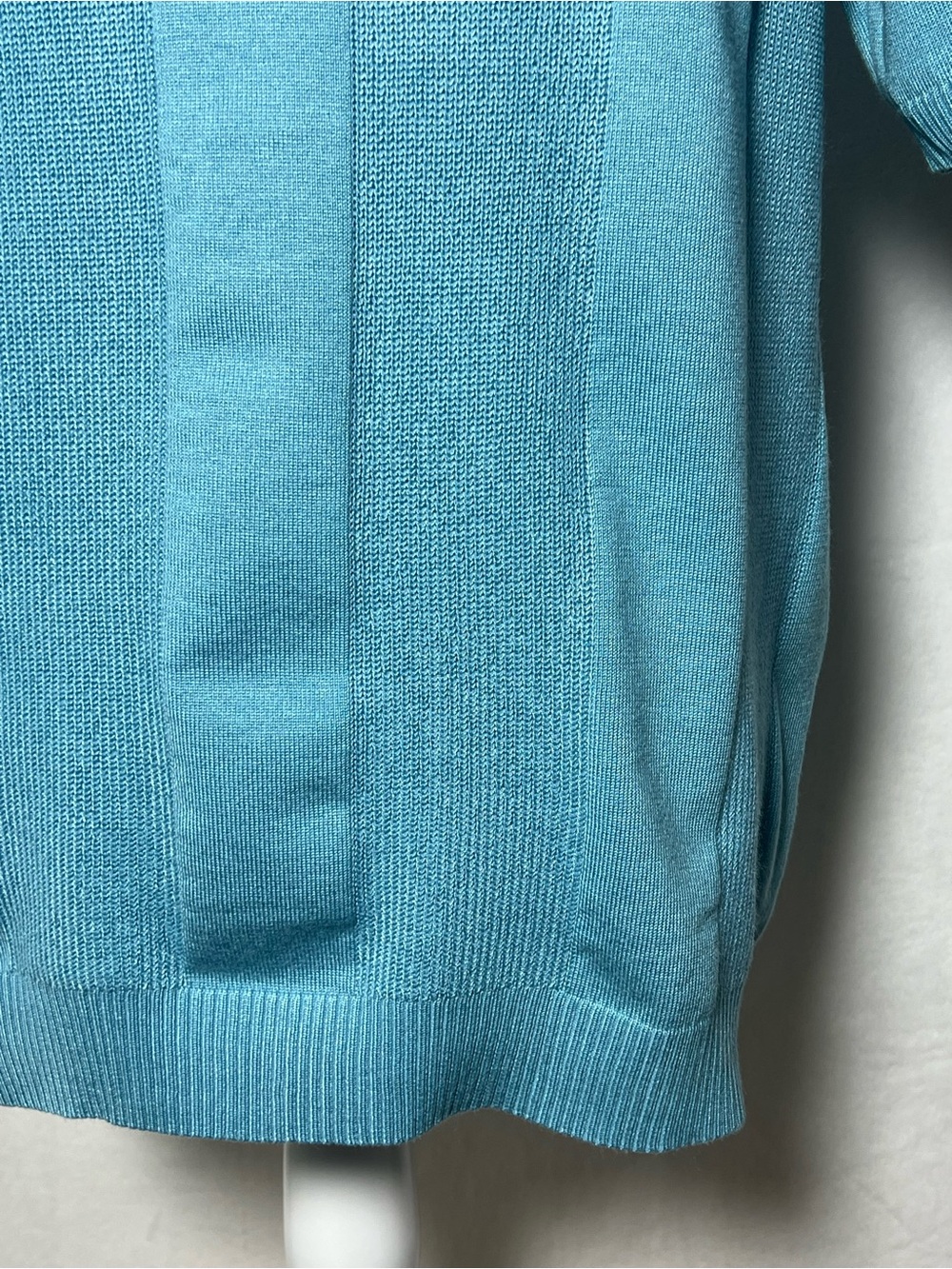 NWOT Blue Short Sleeve Knit Polo - size L - Picture 8 of 13